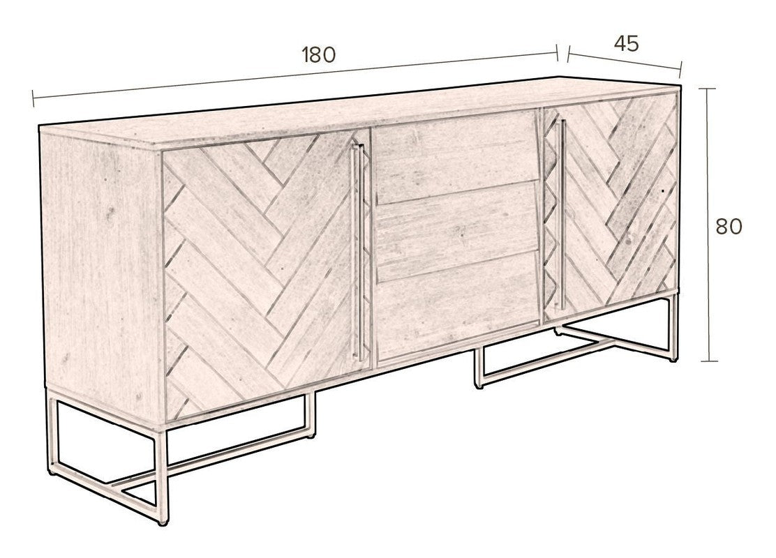 Dutchbone Class Højskænk, Brun - UNOLIVING.COM