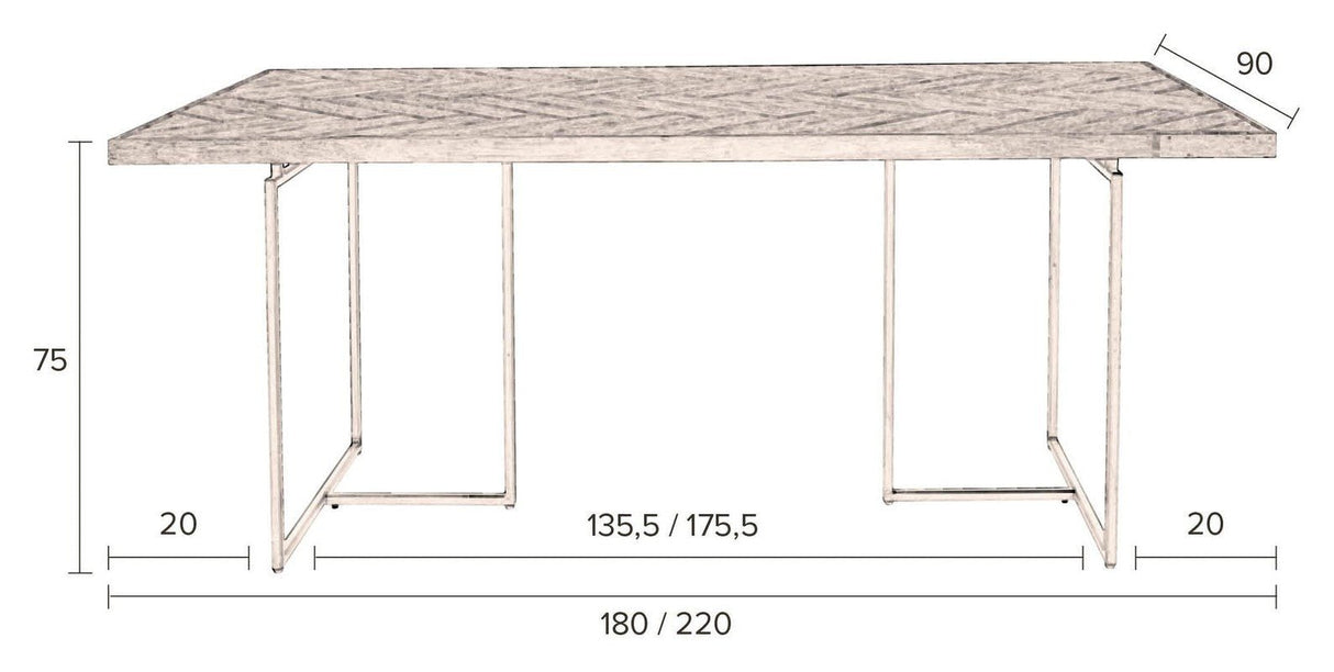 Dutchbone Class Spisebord 90x220, Acacie - UNOLIVING.COM