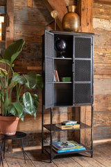 Dutchbone Denver Kabinet High Gråsort - UNOLIVING.COM