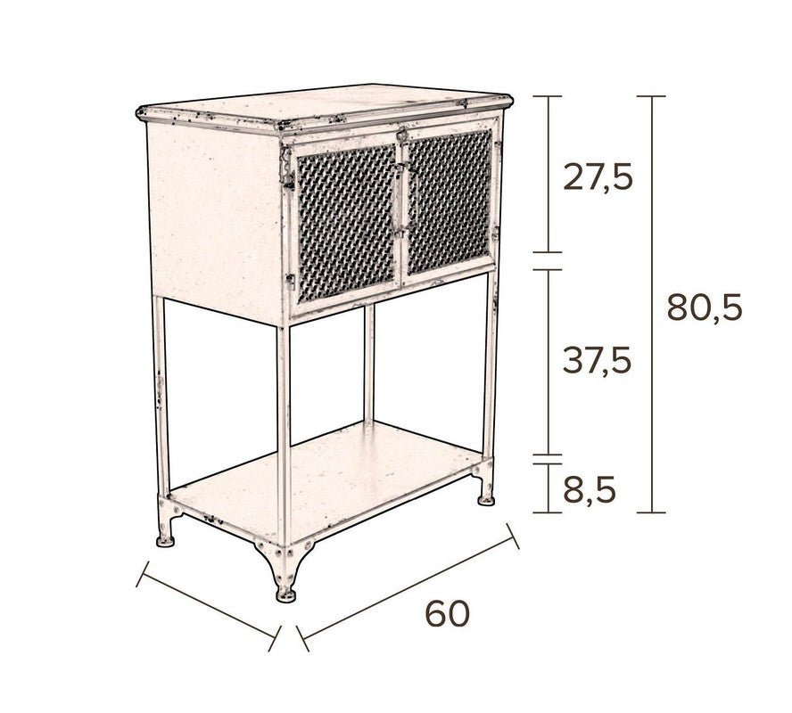 Dutchbone Denver Kabinet Low Gråsort - UNOLIVING.COM