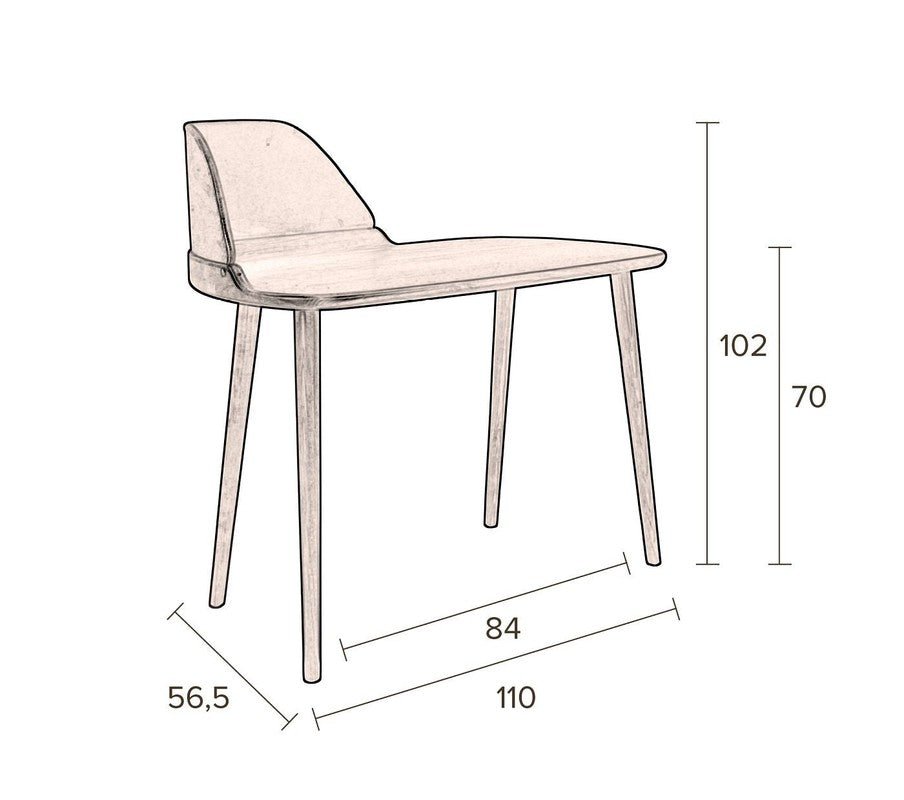 Dutchbone Finn Skrivebord m. velour panel - UNOLIVING.COM