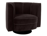 Dutchbone Flower Loungestol, Sort velour - UNOLIVING.COM