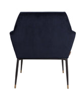 Dutchbone Kate Spisebordsstol m/armlæn Deep blue - Unoliving.com