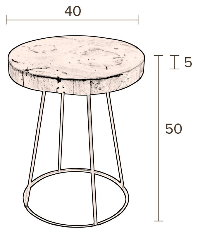 Dutchbone Kraton Sidebord, Teak - Unoliving.com