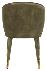 Dutchbone Lunar Spisebordsstol, Moss Velour - Unoliving.com