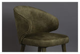 Dutchbone Lunar Spisebordsstol, Moss Velour - Unoliving.com