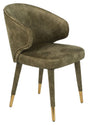 Dutchbone Lunar Spisebordsstol, Moss Velour - Unoliving.com