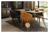 Dutchbone Lunar Spisebordsstol, Okker Velour - Unoliving.com