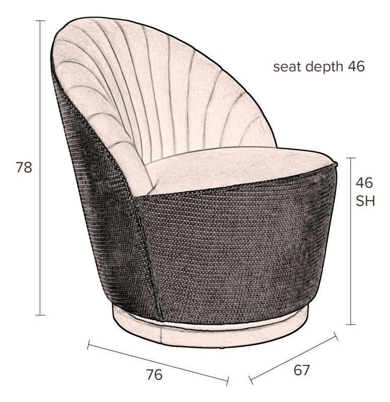 Dutchbone Madison Loungestol, Whiskey - Unoliving.com