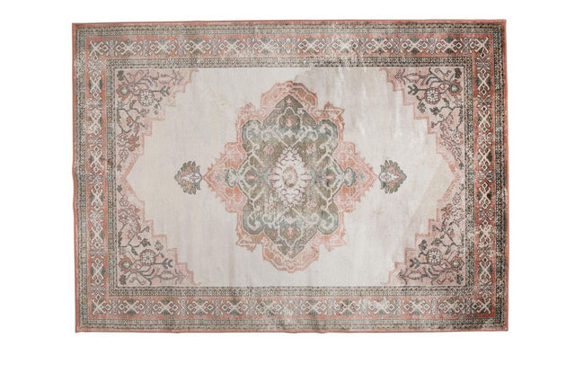 Dutchbone Mahal Tæppe - Pink/Olive, 170x240 - Unoliving.com