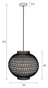 Dutchbone Ming Pendel - Sort/Hvid, Ø45 - Unoliving.com