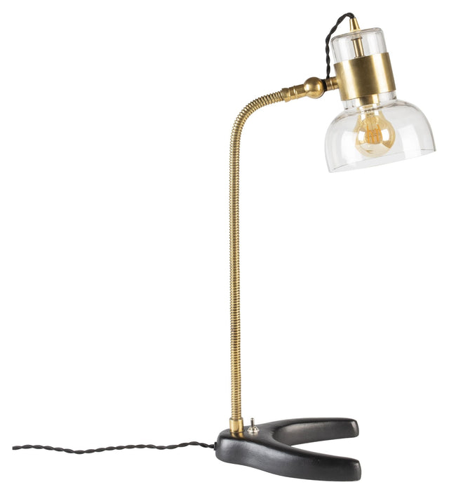 Dutchbone Neville Bordlampe, Klar glas/Sort metal - Unoliving.com