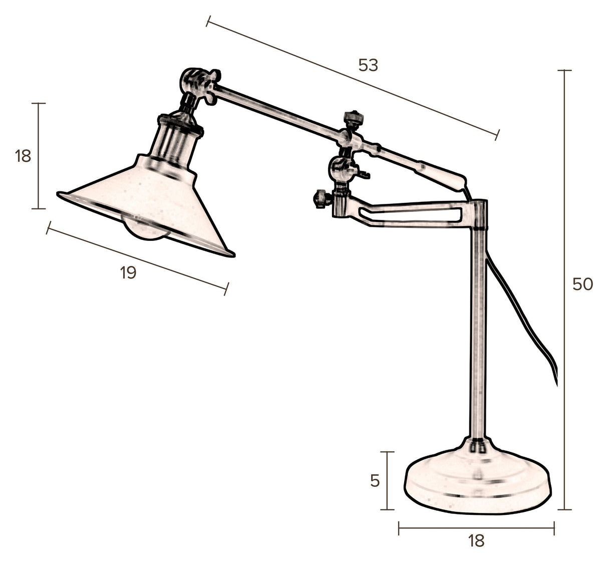 Dutchbone Penelope Bordlampe, Sort - Unoliving.com