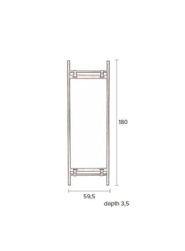 Dutchbone Riva Spejl 180x59 - Unoliving.com