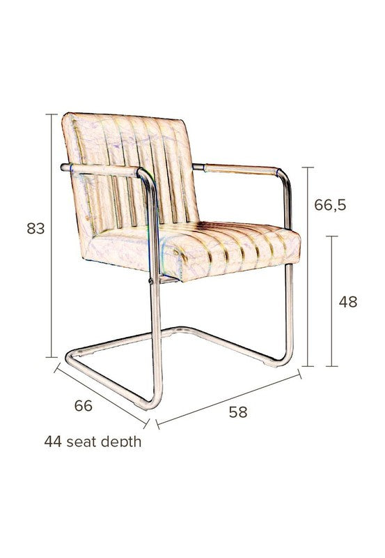 Dutchbone Stitched Spisebordsstol, Grå - Unoliving.com