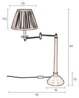 Dutchbone The Allis Bordlampe, Stof/Alu - Unoliving.com