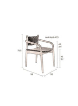 Dutchbone Torrance Spisebordsstol m/armlæn, Brun - Unoliving.com