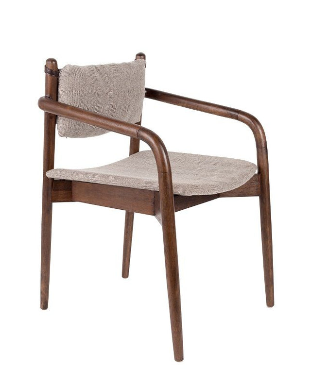 Dutchbone Torrance Spisebordsstol m/armlæn, Brun - Unoliving.com