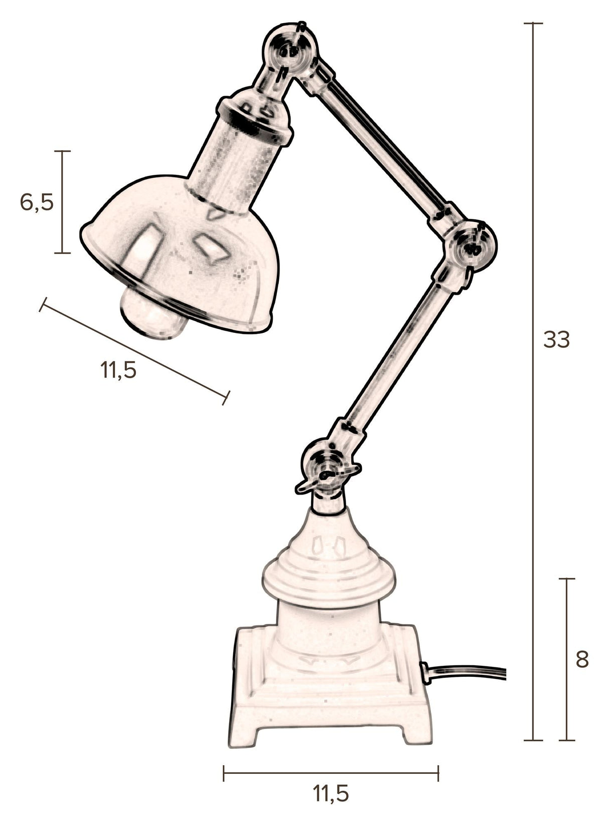 Dutchbone Verona Bordlampe, Messing - Unoliving.com