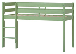 ECO Comfort halvhøj seng inkl. lamelbund 70x160 cm, Pale Green - Unoliving.com