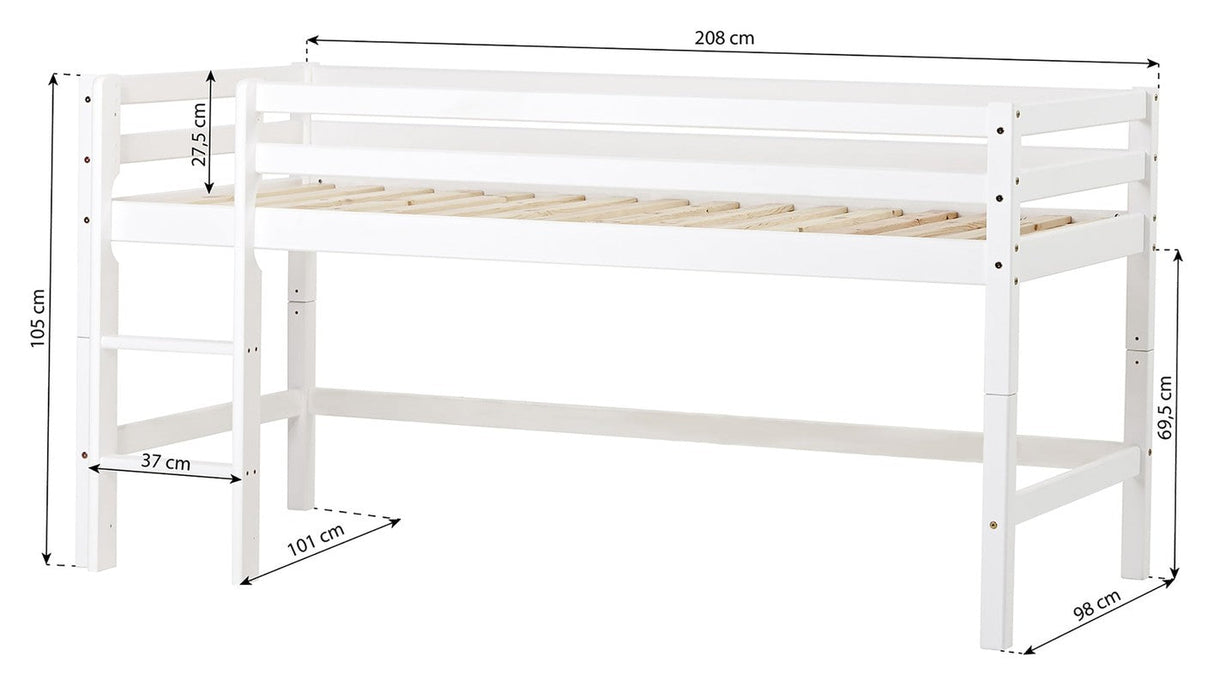 ECO Dream Halvhøj seng 90x200, Hvid - Unoliving.com