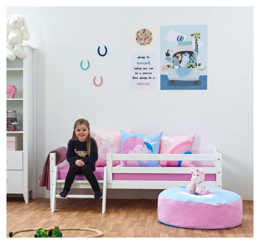 ECO Dream Juniorseng n. stige og sengehest 70x160, Hvid - Unoliving.com