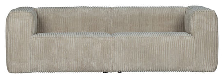 Woood Bean 3,5-pers. Sofa i bred fløjl, Natur - Unoliving.com