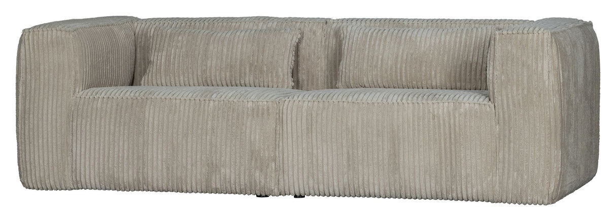 Woood Bean 3,5-pers. Sofa i bred fløjl, Natur - Unoliving.com