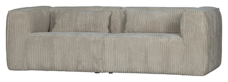 Woood Bean 3,5-pers. Sofa i bred fløjl, Natur - Unoliving.com