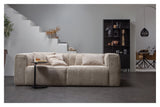 Woood Bean 3,5-pers. Sofa i bred fløjl, Travertin - Unoliving.com