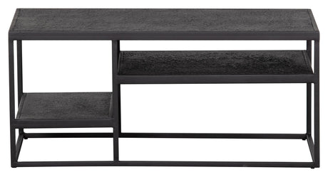 Woood Febe Sofabord - Sort Metal, 90x45 - Unoliving.com