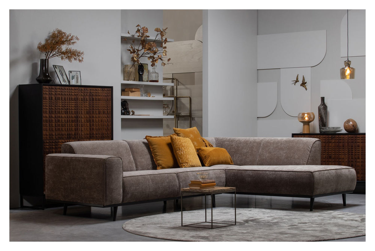 Statement Sofa m. højrevendtvendt Chaiselong, Taupe - Unoliving.com