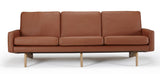 Egsmark 3-pers sofa, Cognac Læder - Unoliving.com