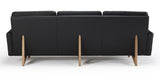 Egsmark 3-pers sofa, Sort Læder - Unoliving.com