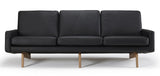 Egsmark 3-pers sofa, Sort Læder - Unoliving.com