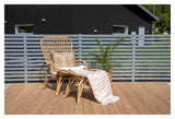 Ella Loungestol, Rattan m. offwhite hynde inkl. Fodskammel - Unoliving.com