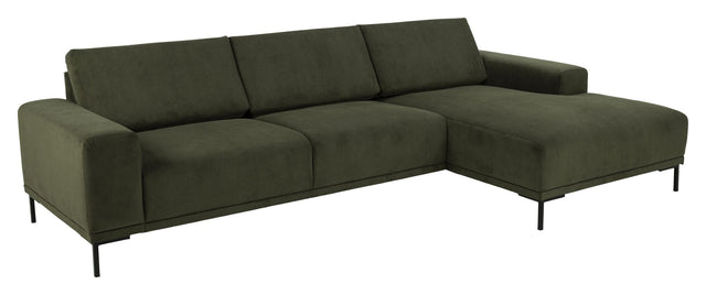 Emerson Sofa m. chaiselong højrevendt, Grøn - Unoliving.com