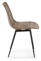 Equal Spisebordsstol Sort/Rattan - Unoliving.com