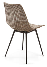 Equal Spisebordsstol Sort/Rattan - Unoliving.com