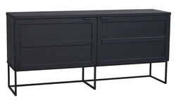 Everett Skænk B160 cm - Sort - 100%®-certifieret træ - Unoliving.com