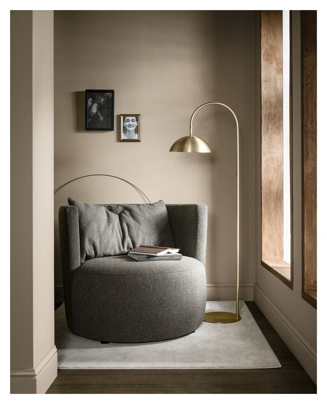 Explore Loungestol - Stål Grå Bouclé - Unoliving.com