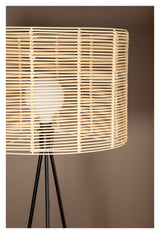 Fence Gulvlampe, Sort/Natur Rattan - Unoliving.com