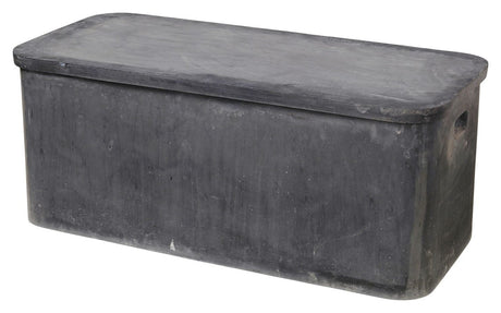 Fiber Bænk m. opbevaring - Charcoal Fibercement - Unoliving.com