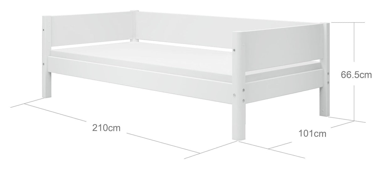 Flexa White Enkelt seng m. hovedgærde, 200x90 - Unoliving.com