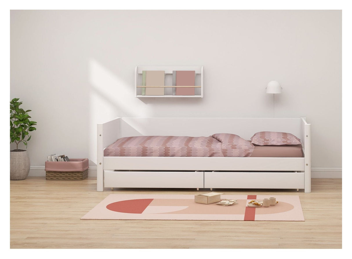 Flexa White Enkelt seng m. sengeskuffer, 200x90 - Unoliving.com