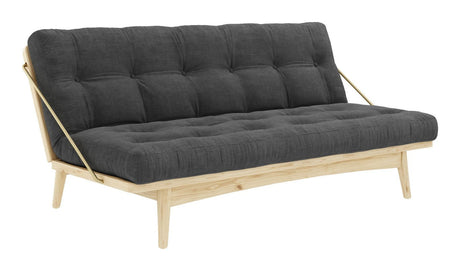 Folk Sovesofa, Dark Grey fløjl, fyrretræ - Unoliving.com