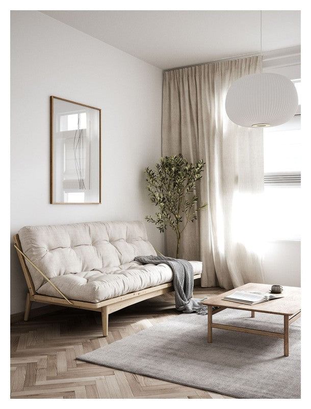 Folk Sovesofa, Fyrretræ/Ivory fløjl - Unoliving.com