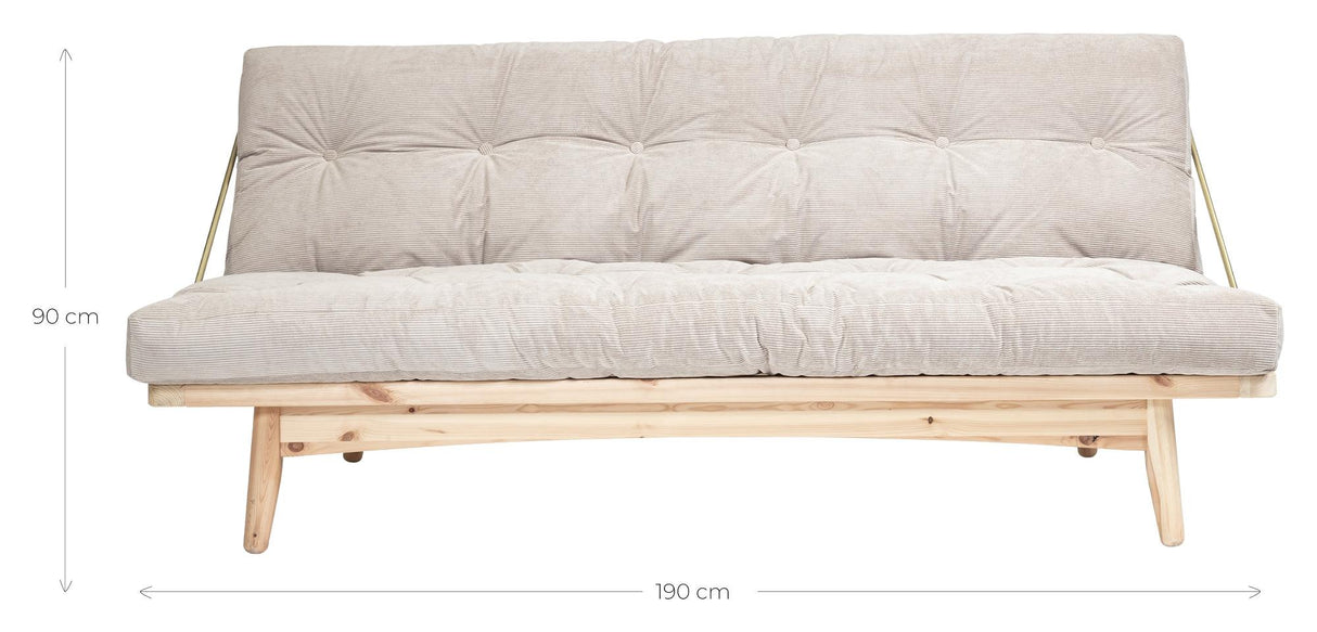 Folk Sovesofa, Fyrretræ/Olive Green - Unoliving.com