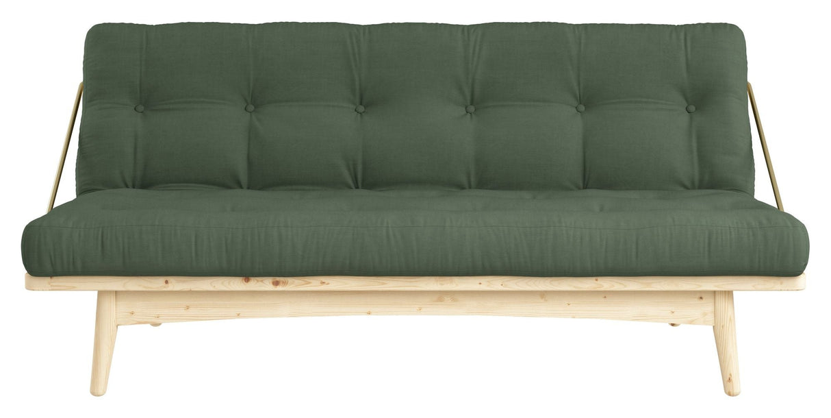 Folk Sovesofa, Fyrretræ/Olive Green - Unoliving.com