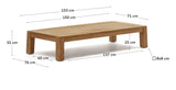 Forcanera Sofabord, Massiv teak, 150x71 - Unoliving.com